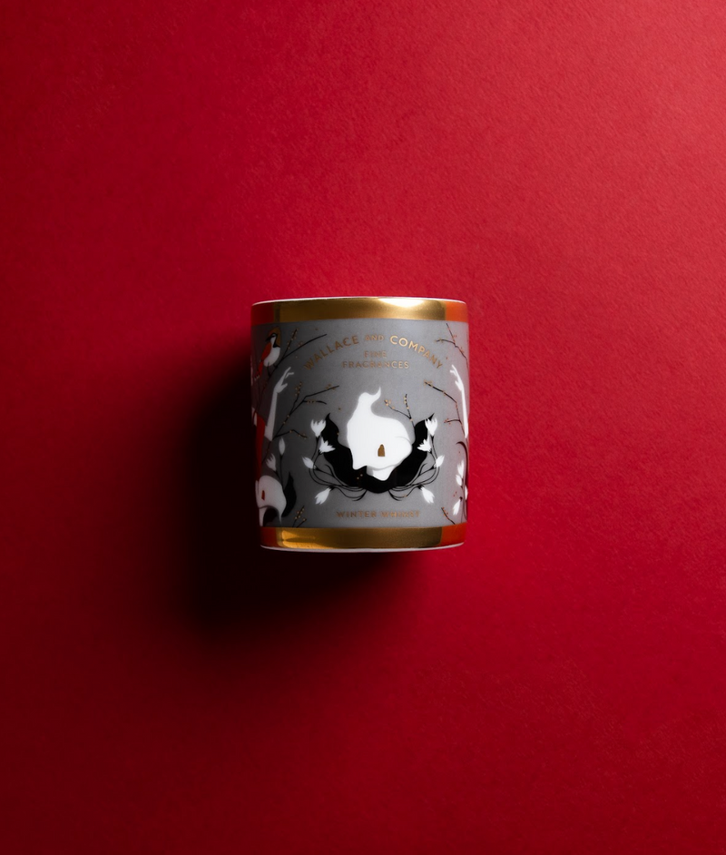 Winter Whimsy Porcelain Candle
