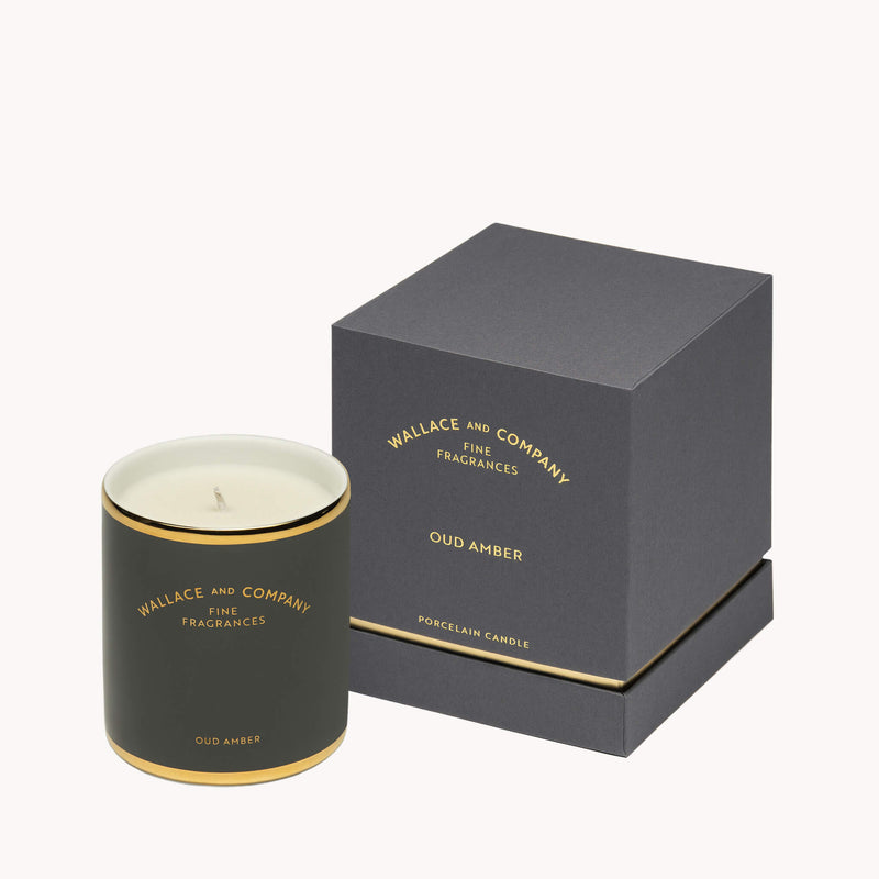 Oud Amber Porcelain Candle