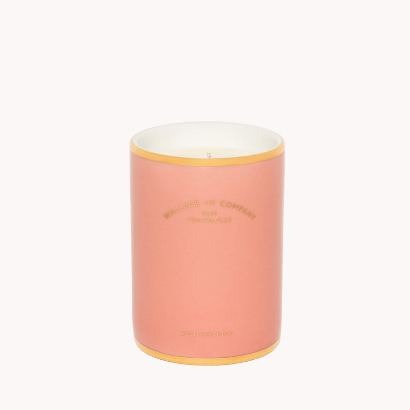 Rose Geranium Porcelain Candle